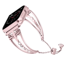 China CBIW65 Women Bling Stainless Steel Watch Strap For Apple Watch With Pendant Tassel manufacturer