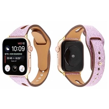 中国 CBIW69-1 Bling Leather Watch Band for Apple Watch Series 1 2 3 4 メーカー