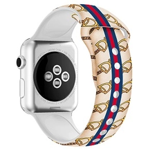 중국 CBIW82 Custom Pattern Printed Silicone Watch Straps For AppleWatch Series 4 3 2 1 제조업체
