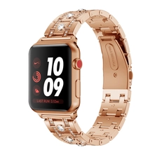 porcelana CBIW903 Apple Watch Moda Hombres Mujeres Cristal Acero inoxidable Band fabricante