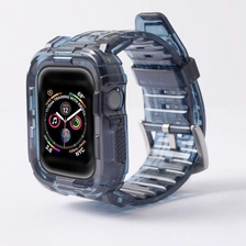 China CBIW98 Clear TPU Bracelet Watch Strap For Apple Watch Silicone Band With Protective Case manufacturer