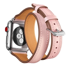 China CBWB63 Apple Watch lederen dubbele tourband vervangende band fabrikant