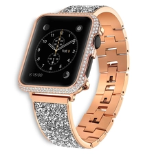 Cina CBWB70 Trendybay Bling Jewelry Strass cinturino in acciaio inossidabile per Apple Watch 4 3 2 1 produttore