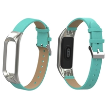 Chiny CBXM342 Metalowa klamra Kolorowy smukły skórzany pasek do Xiaomi Mi Band 3 producent