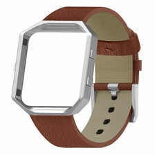 Chiny Fitbit Blaze Pasek ze skóry Pasek zamienny Pasek z metalową ramką producent