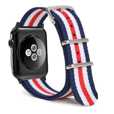 中国 Nato04 Trendybayカスタマイズされたストライプファブリックナイロンナイトウォッチストラップアップルウォッチ メーカー