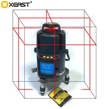 中国 XEAST XE-17A新3D红色激光水平仪8线倾斜模式自动调平仪360度旋转交叉红色光束 制造商