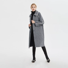 China Belted Ladies Wool Coat manufacturer