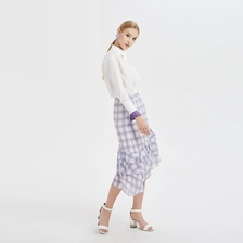 China Classic White Shirt  With Pleated Sleeves China ODM manufacturer