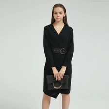 China Elegant Belted Women Dress China Manufacturer manufacturer