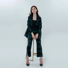 China Damen Zweireiher Blazer mit Plaids Hersteller