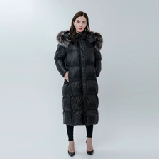 China Ladies Down Coat with Fur Collar manufacturer