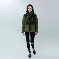 China Ladies Down Jacket with Color Block manufacturer