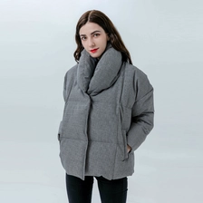 China Ladies Down Jacket with Houndstooth Pattern manufacturer