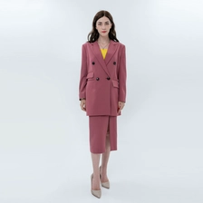 China Ladies Fashion Blazer with Asymmetric Pockets manufacturer