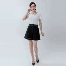 China Ladies Flared Shorts with High Waist manufacturer
