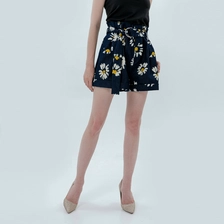 China Ladies Floral Print Demin Shorts manufacturer