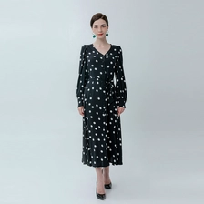 China Damen Max Polka Dots Kleid mit seitlichem Split Hersteller