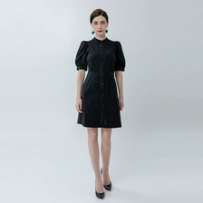 China Damen Mini Shirt Kleid mit Klebeband getrimmt Hersteller