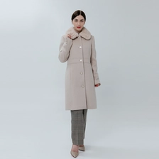 China Damen Wollmantel mit Kunstpelzkragen Hersteller
