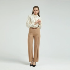 China Printed Women Shirt with Bow Tie Front China ODM manufacturer