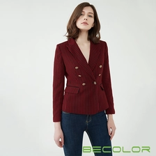 China Stripe Double-breasted Women Blazer China ODM manufacturer