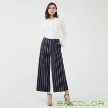 China High Waist Striped Wide-leg Pants China Factory manufacturer