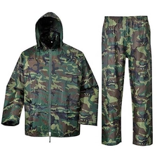 الصين التمويه قابلة لإعادة الاستخدام معطف واق من المطر مع سترة وبانت الصانع
