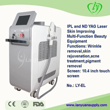 الصين IPL وND YAG ليزر الجلد تحسين متعددة الوظائف معدات التجميل الصانع