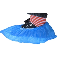 China LY Blue Nonwoven disposable Anti-skid Waterproof hand-made Shoe cover manufacturer