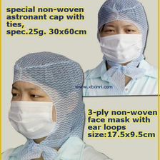 China LY Non-woven Astronaut Cap with Tie manufacturer