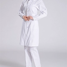 China Long Sleeve Lapel Medical Gown for Hospital Nurse manufacturer