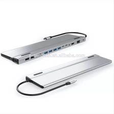 China 14-in-1-Hub vom Typ c Andocken an RJ45 mit UHD VGA TF SD USB3.0 * 3 Audio-Buchse USB2.0 PD mit Ethernet Hersteller