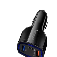 porcelana 3 USB PD Car Carger QC 3.0 Adaptador de carga rápida Mini Cargador de automóvil dual USB fabricante