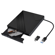 China Externes tragbares 12,7-mm-USB3.0- und Typ-C-Port externes DVD-ROM / CD-ROM-Brennerlaufwerk Hersteller