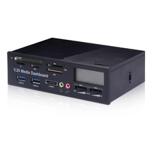 porcelana E-SUN 5.25"CD-ROM Multifunctional Media dashboard dash front panel with Sata/e-SATA/ USB2.0/3.0 hub with SD/MMC/MD/MS/XD/TF/M2 fabricante