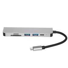 porcelana E-sun 6 in 1 Type c Hub Docking USB C Hub with UHD for Laptop fabricante