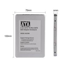 porcelana HD2590-mi 9.0 mm mSATA SSD a 2,5 caja del adaptador del convertidor de HDD fabricante