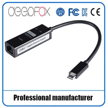 China Type-C USB3.1 to RJ45 Lan Adapter HUB manufacturer