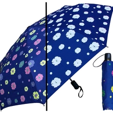 China Custom Logo Ladies Sun Protection Black Compact Automatic Open Close 3 Folding Umbrella manufacturer