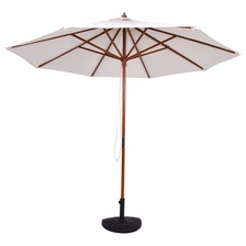 China 9ft verstellbarer hölzerner Gartenschirm Hersteller