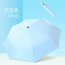 Chine Custom auto open 3 fold umbrella with logo print Uv protection coating umbrella  factory High quality fabricant