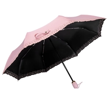 중국 High quality Custom auto open 3 folding auto umbrella with logo print for promotion OEM pink 제조업체