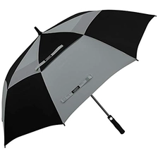 China LOTUS Large Double Golf Umbrella Straight Pole Long Handle Wind Resistant Automatic Umbrella for Advertising manufacturer
