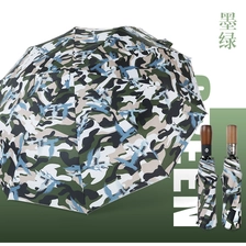 중국 Wholesale auto 3 folding umbrella pongee rain UV Umbrella green 제조업체