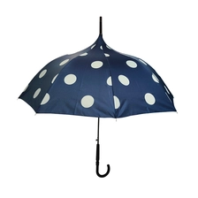 China Wrapped Edge Dot Pagoda Umbrella for Ladies manufacturer
