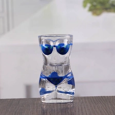 China Vidros de tiro em forma de mulher de 1,5 oz, baratos, biquíni sexy, tiro, vidro, atacado fabricante