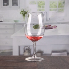 China 16oz entalhe incomum vinho óculos com haste curta atacado fabricante