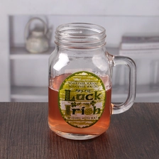 China 550 ml 20 oz decalque logotipo vidro mason jar com identificador por atacado fabricante