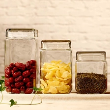 Китай Китай 2200ml квадратные прозрачные стеклянные банки для продажи производителя